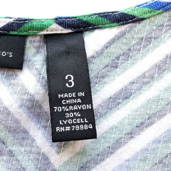 Chicos 3 Black Label Sparkle Top Womens Size XL Geometric Party Holiday Sequins - Picture 3 of 6